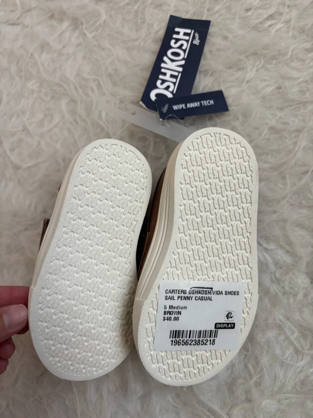 OshKosh B'gosh Classic Brown Slip On Baby Dress Shoes